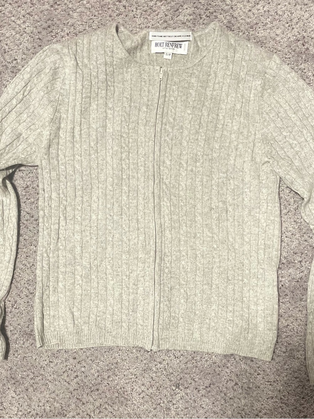 Vintage Holt Renfrew Studio Silk Cashmere Cable Cardigan